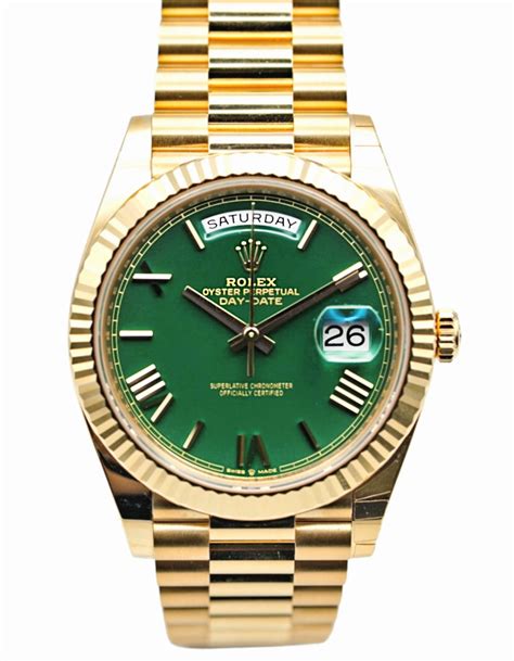 rolex day date with green dial|rolex green dial 2022.